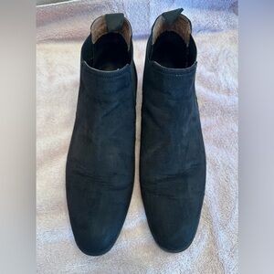 Men’s H&M Black Faux Suede Winter Chelsea Ankle Boots Size 9.5 or 43